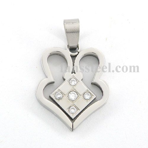 FSPR14010 heart hold the diamond pendant - Click Image to Close
